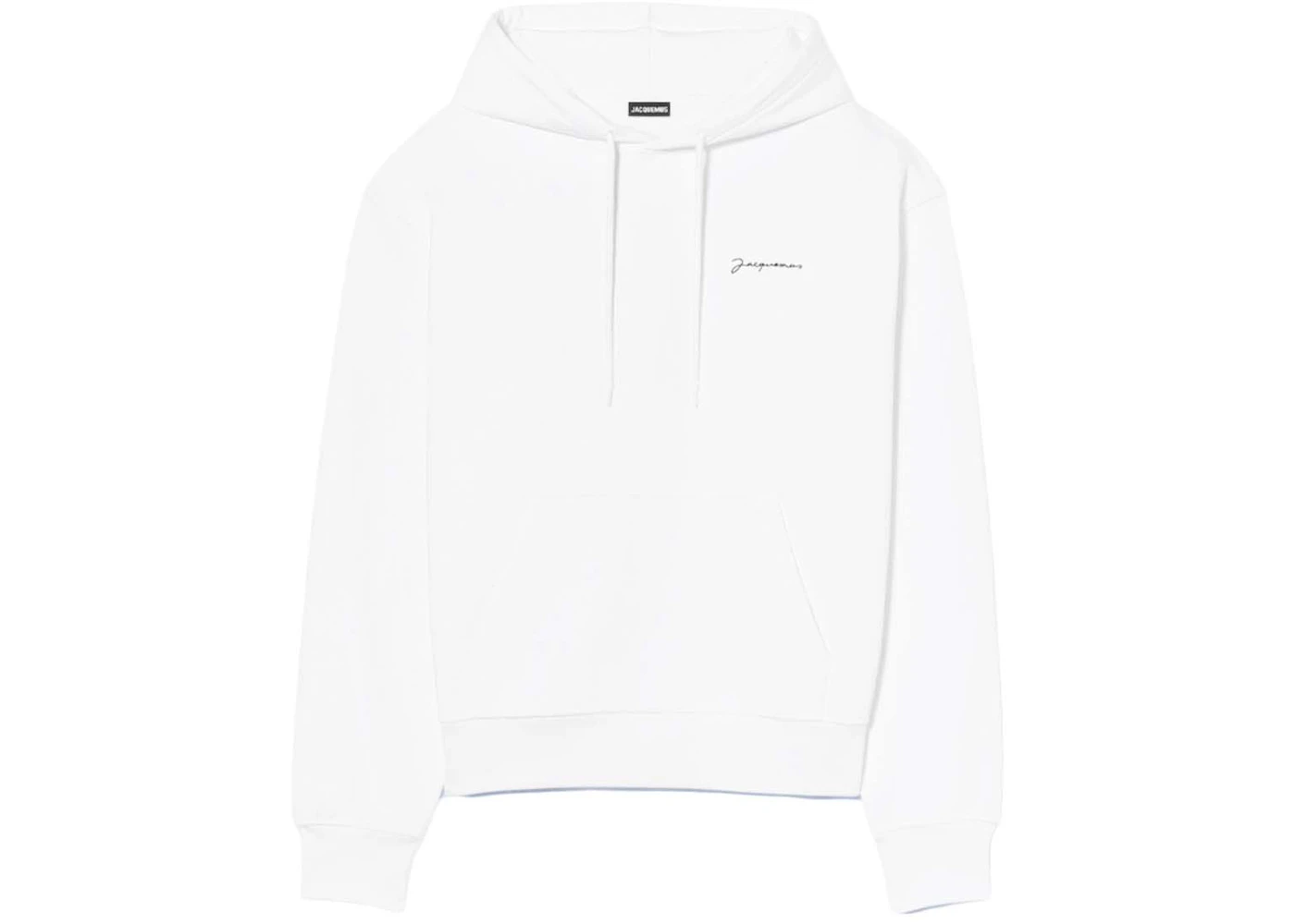 Jacquemus Le Sweatshirt Brode Embroidered Logo Hoodie White