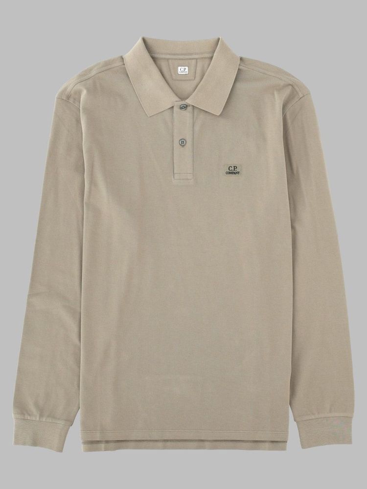 C.P. Company Logo Long-Sleeve Polo Shirt
