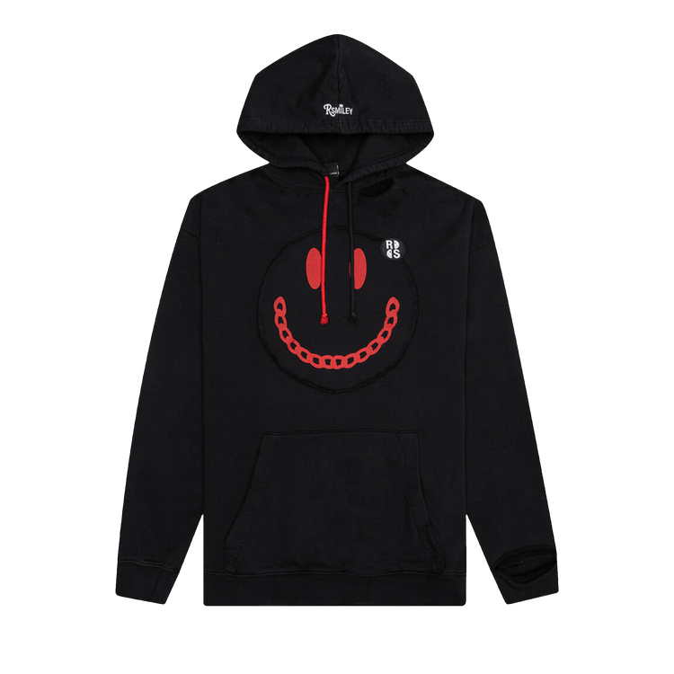 Raf Simons Destroy Washed Print Regular Fit Hoodie 'Black'