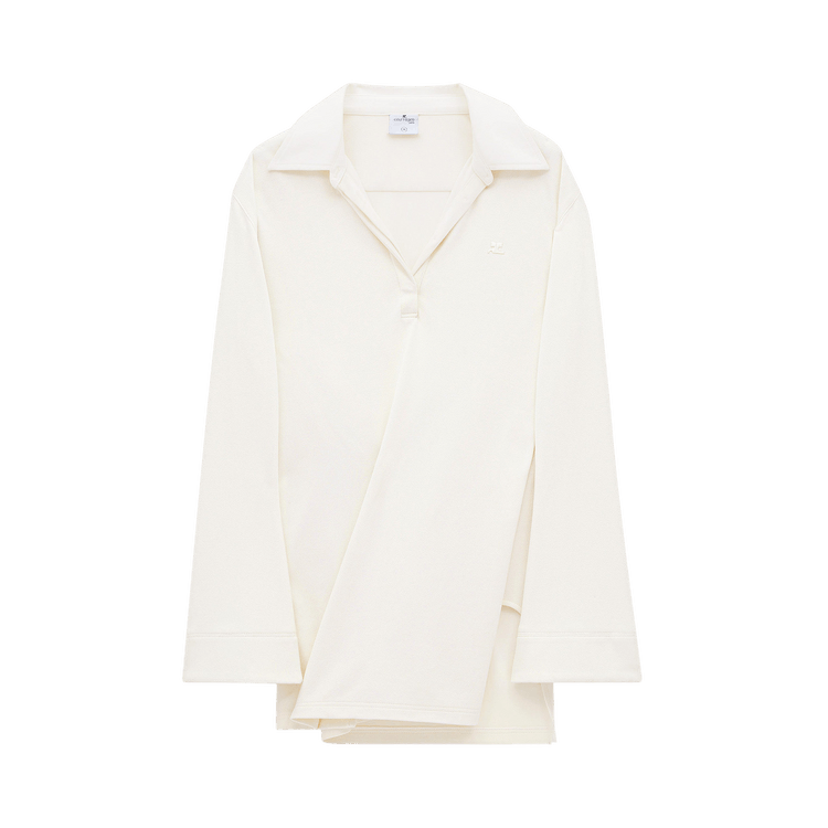 Courrèges Twist Cotton Polo Bodysuit 'Natural'