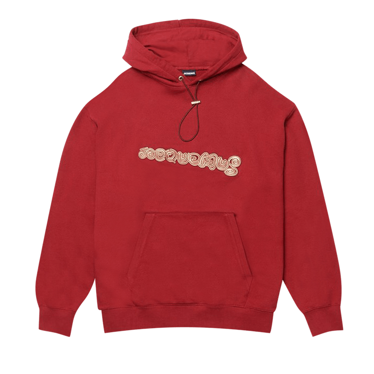 Jacquemus Le Sweatshirt Spirale Logo Hoodie 'Red'