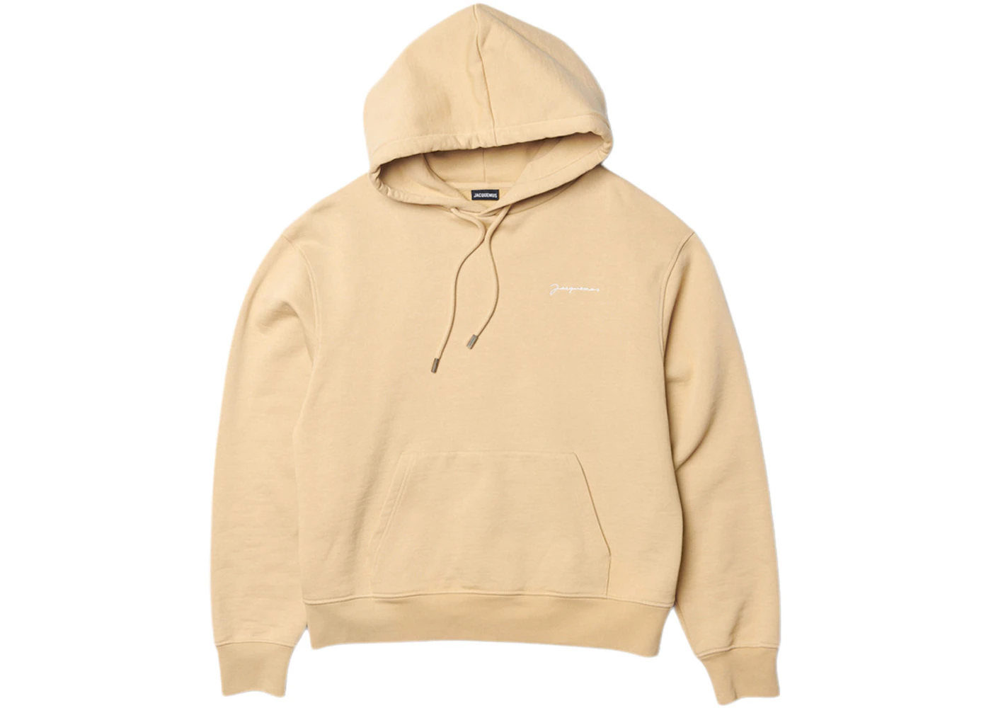 Jacquemus Le Sweatshirt Brode Embroidered Logo Regular Fit Hoodie Dark Beige