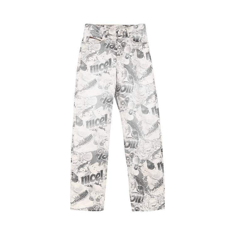 Martine Rose 5 Pocket Relaxed Fit Jean 'Black/White/Fruits'