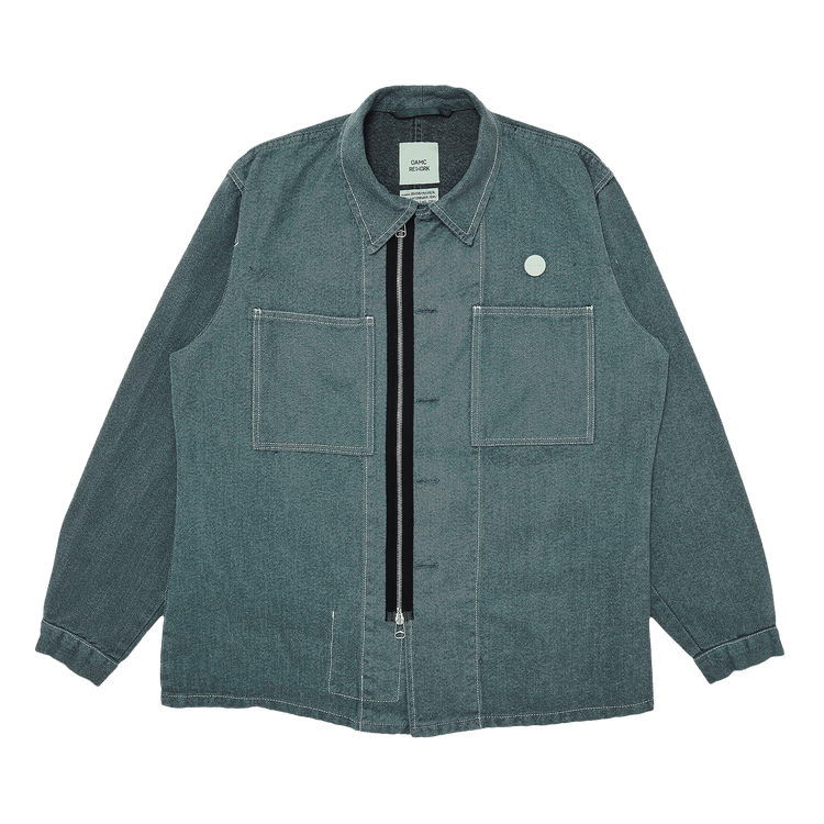 OAMC Woven Re Work Work Shirt 'Opal Green'