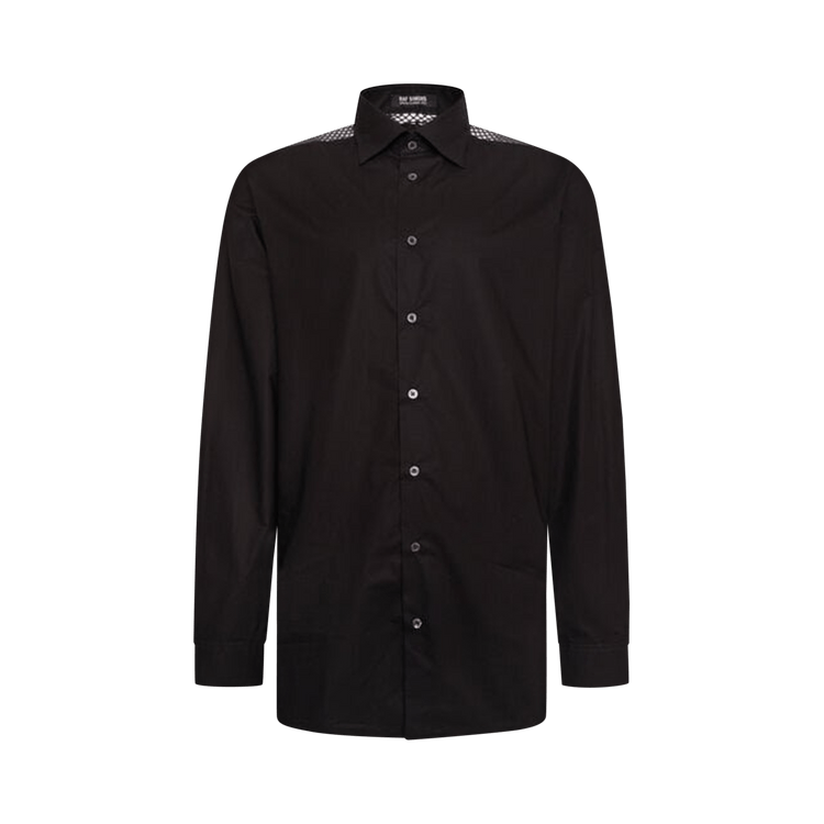 Raf Simons Classic Shirt With Net Insert 'Black/Dark Grey'