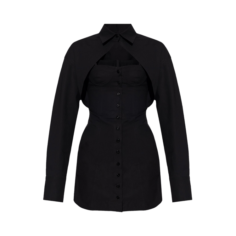 The Attico Mini Shirt Dress 'Black'