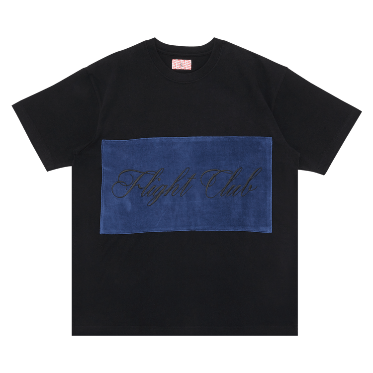 Flight Club Script T-Shirt 'Black/Velour Navy'