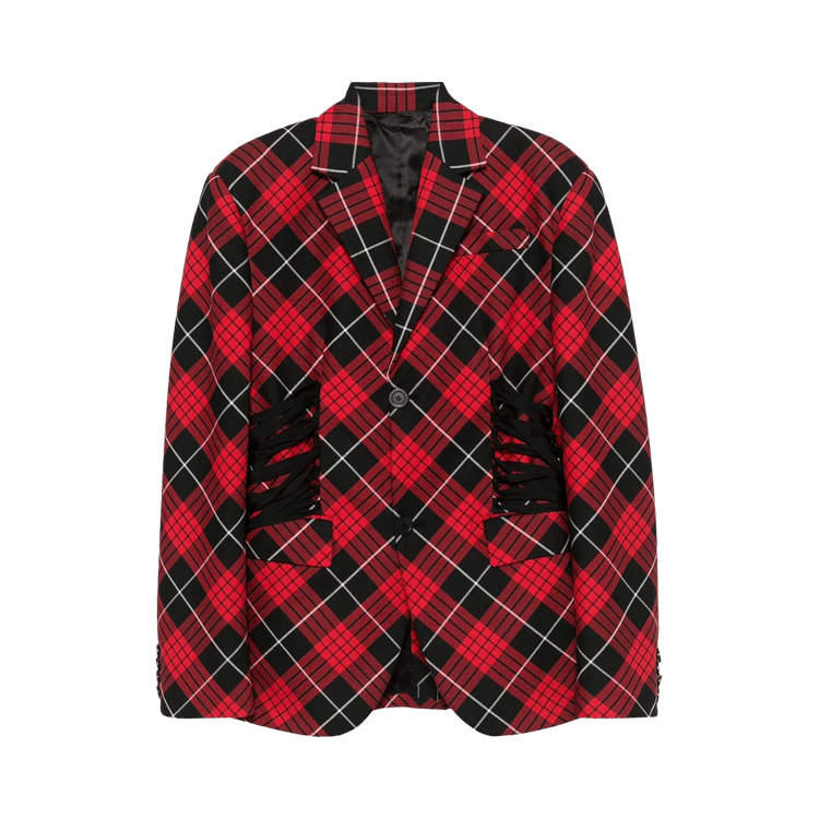 Jean Paul Gaultier Tartan Tailored Jacket 'Red/Black/White'