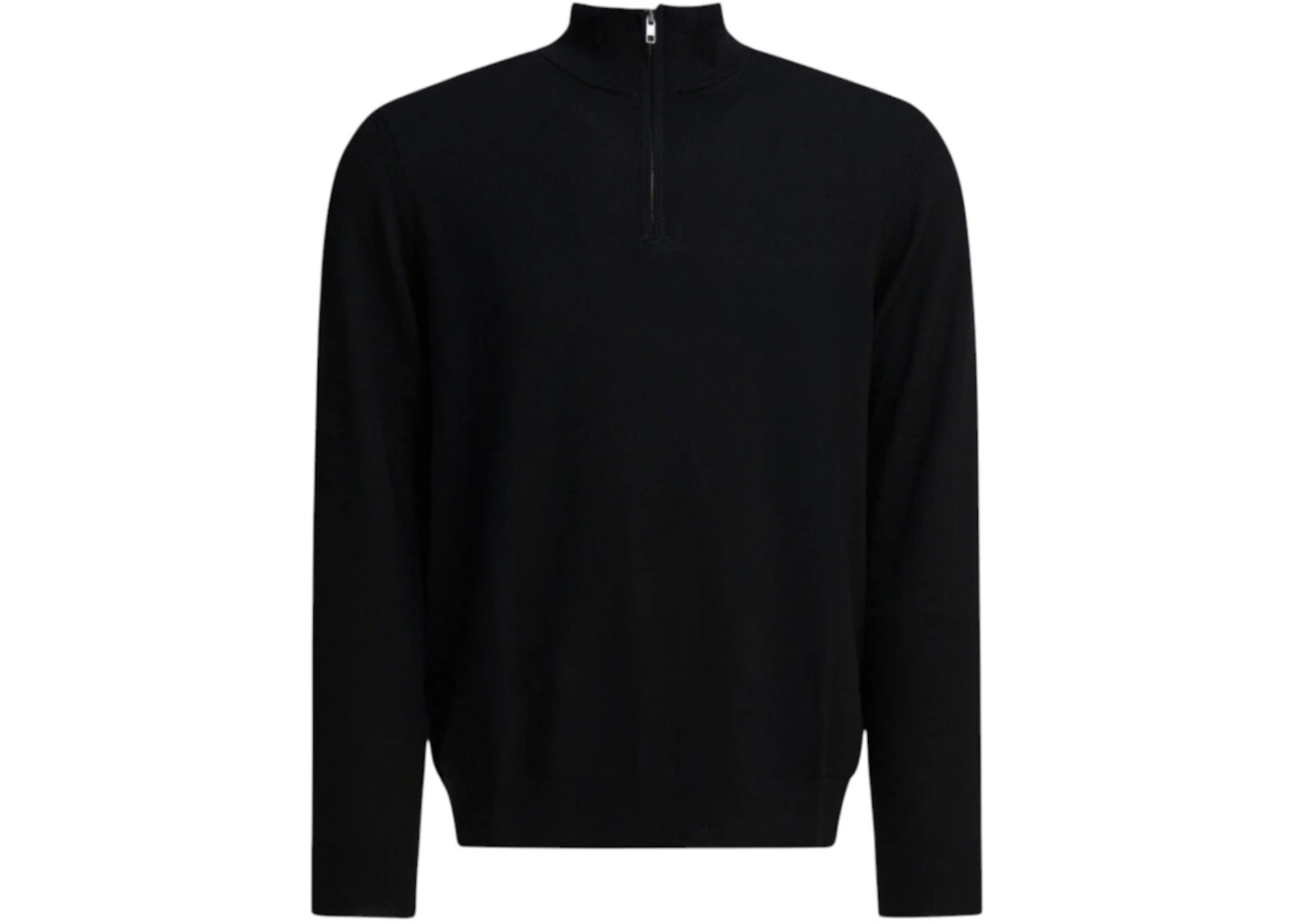 NN.07 Sergio Merino Wool Polo Sweater Black