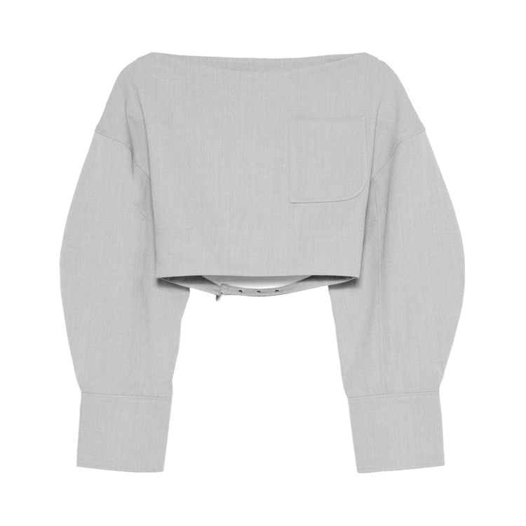 Jacquemus Casaco Cropped Tee 'Light Grey'