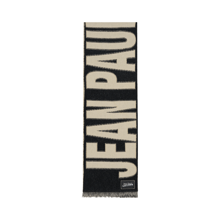 Jean Paul Gaultier Logo Scarf 'Ecru/Black'
