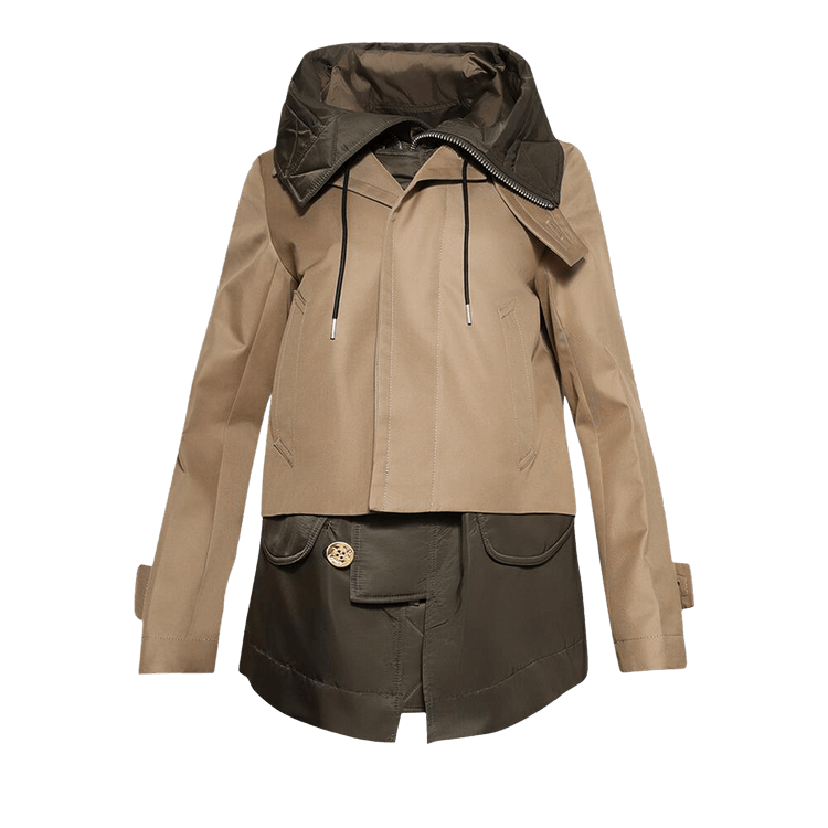 Sacai Cotton Gabardine Blouson 'Beige/Dark Khaki'