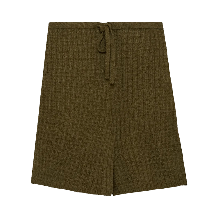 The Elder Statesman Nora Lite Check Ball Short 'Kelp'