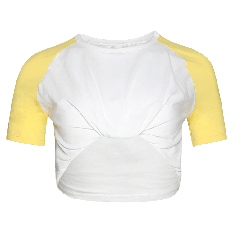 Christopher Esber Tucked Ringer Jersey Tee 'Zest/White'