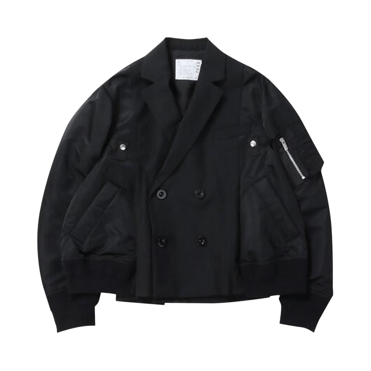 Sacai Suiting x Nylon Twill Jacket 'Black'