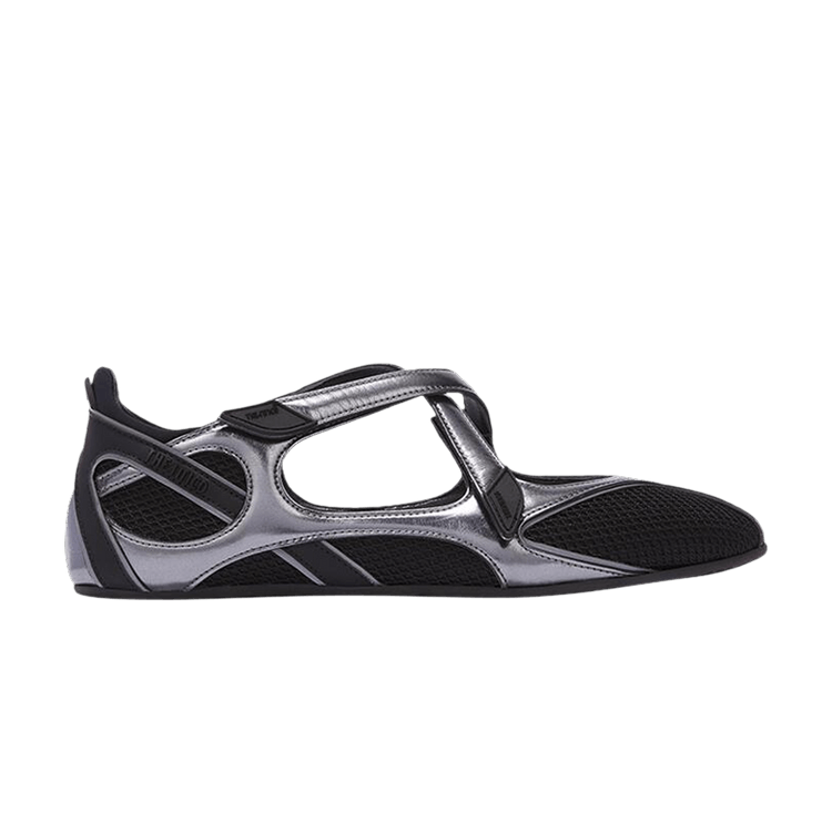 The Attico Wmns Ballerina Flat Floor 01 'Black Silver'