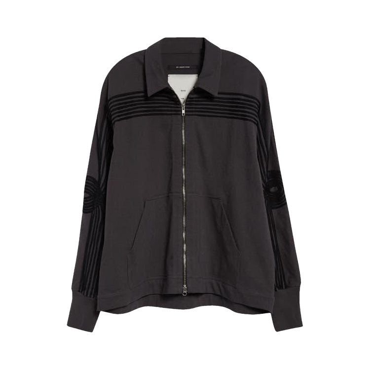 Song for the Mute Appliqué Track Jacket 'Washed Black'
