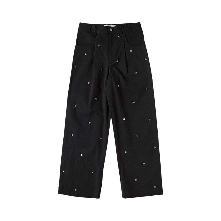 Song for the Mute Metal Bead Boyfriend Jeans 'Black'