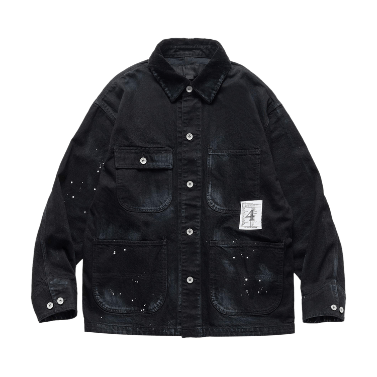Neighborhood Washed Coverall Jacket 'Black'