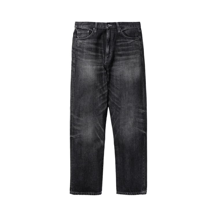 Neighborhood Washed Denim Basic Pants 'Black'