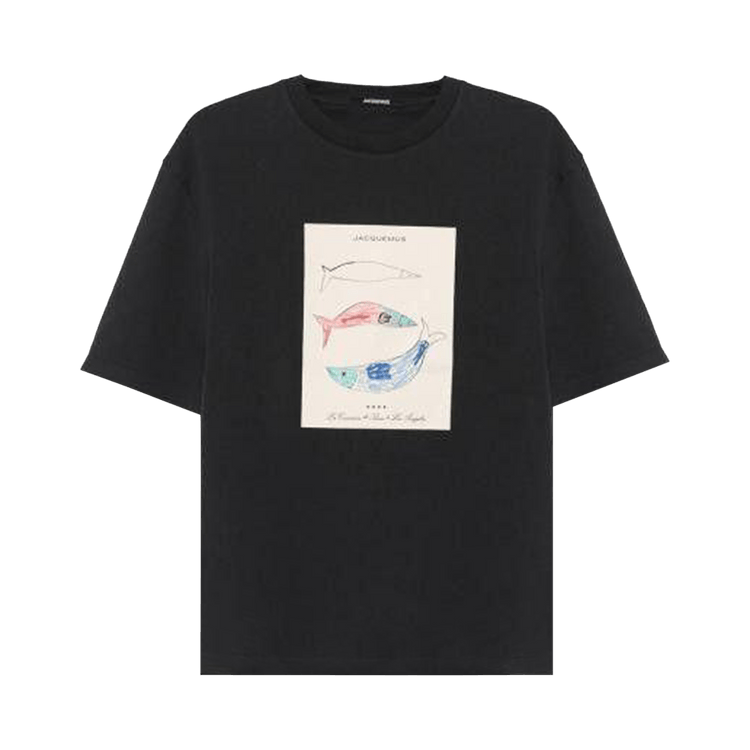 Jacquemus Postcard Printed T-Shirt 'Arty Hotel Navy'