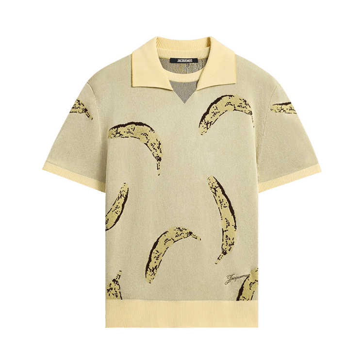Jacquemus Le Polo Marino 'Banana Jacquard Yellow'