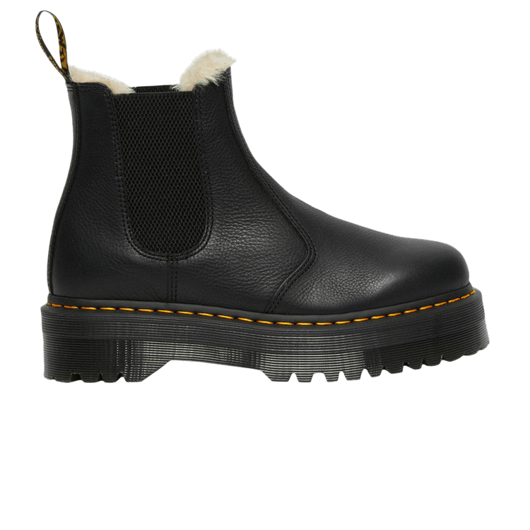 Dr. Martens 2976 Faux Fur Lined Platform Chelsea Boot 'Black'