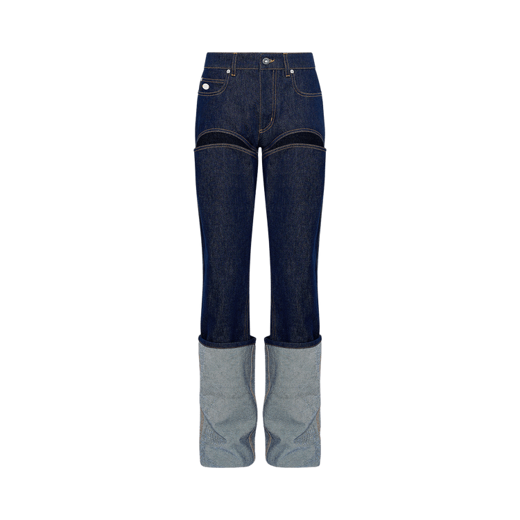 Jean Paul Gaultier Cutout Cuffed Jeans 'Indigo'