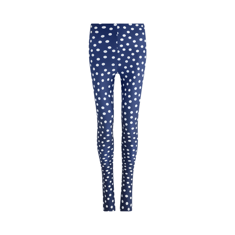 Jean Paul Gaultier Jersey Lycra Legging Printed Polka Dots 'Navy/White'