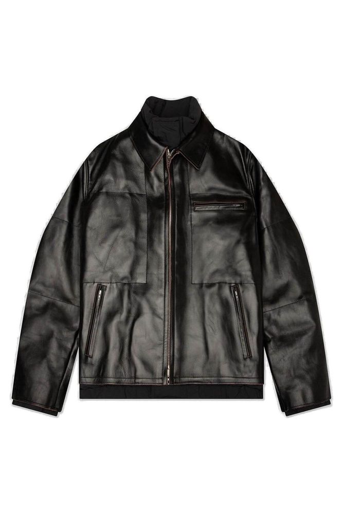 Sacai Zipped Leather Jacket