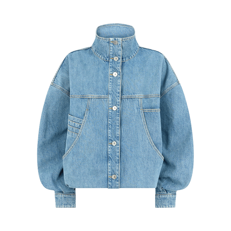 Attico Bomber Washed Denim 'Sky Blue'