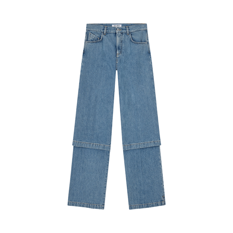 Attico Long Pant Washed Denim 'Sky Blue'