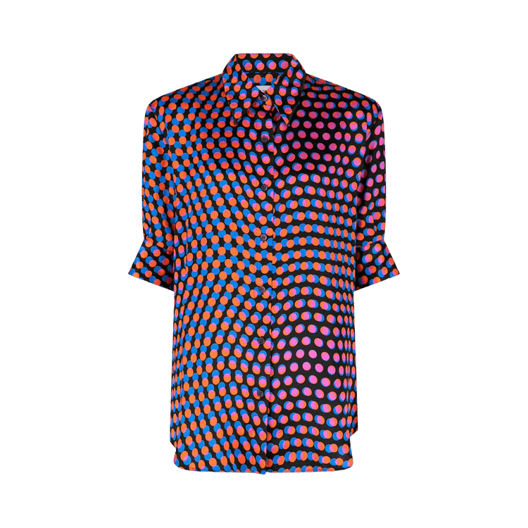 Dries Van Noten Optical Layered Polka Dot Shirt 'Black'