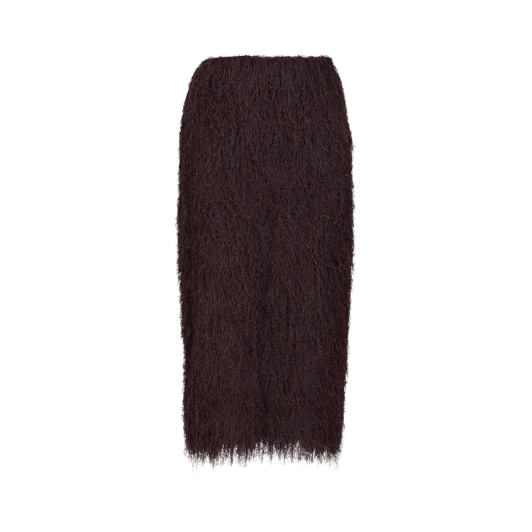 Dries Van Noten Fringed Polyester Skirt 'Dark Purple'
