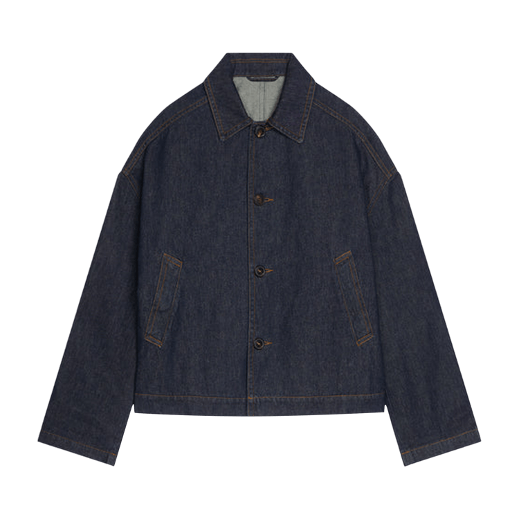 Dries Van Noten Washed And Bleached Heavyweight Denim Coat 'Indigo'