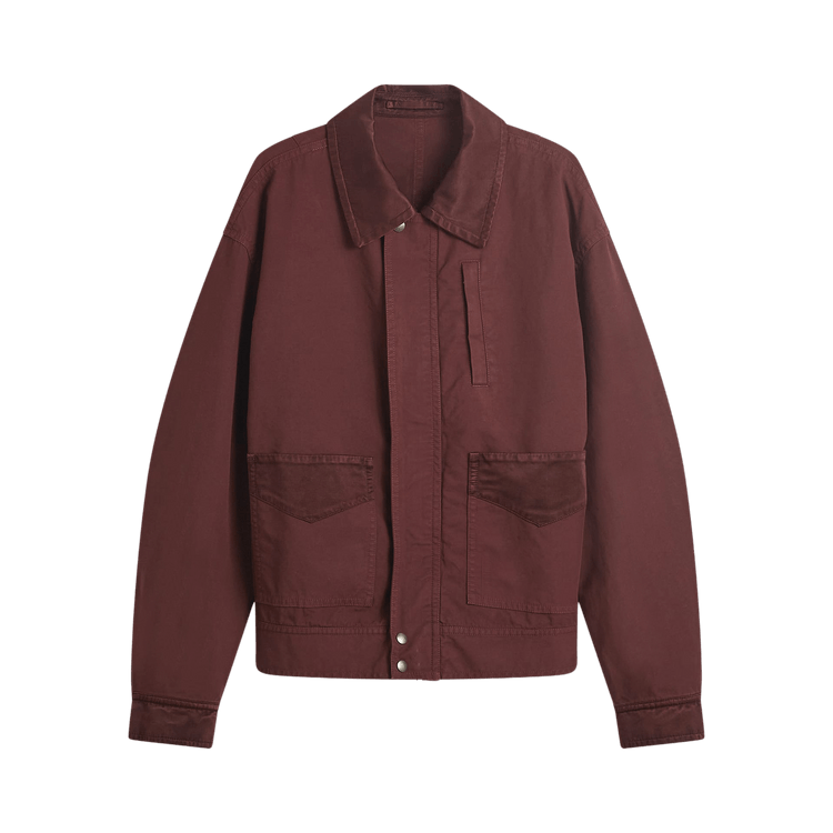 Dries Van Noten Overdyed Double Weave Jacket 'Burgundy'