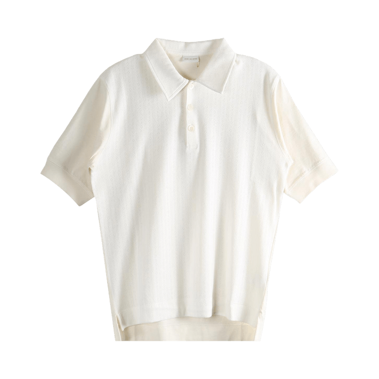 Dries Van Noten Pointelle Jacquard Polo 'Off White'