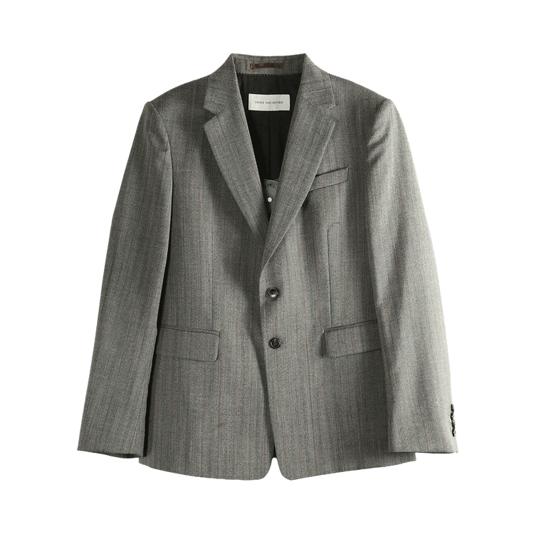 Dries Van Noten Melange Stripe Jacket 'Grey'