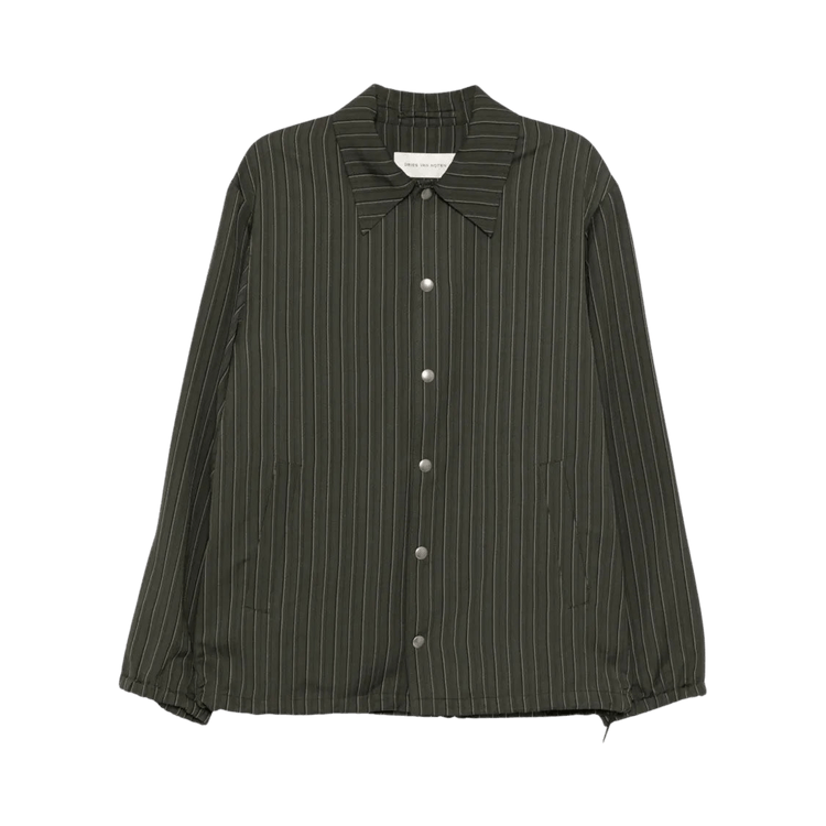 Dries Van Noten Striped Fluid Jacket 'Dark Green'
