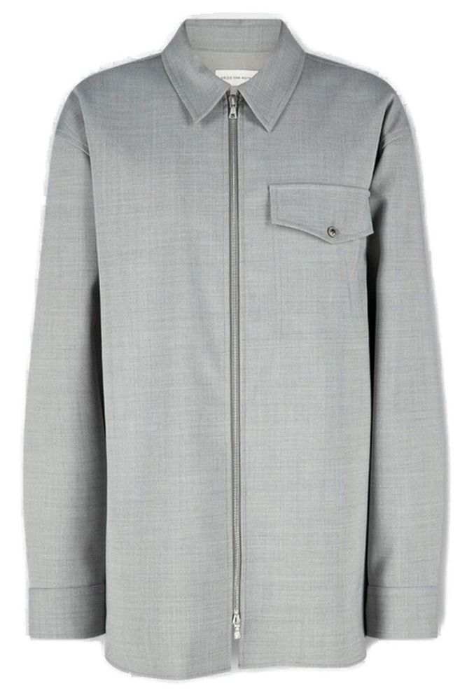 Dries Van Noten Long-Sleeved Zip-Up Shirt