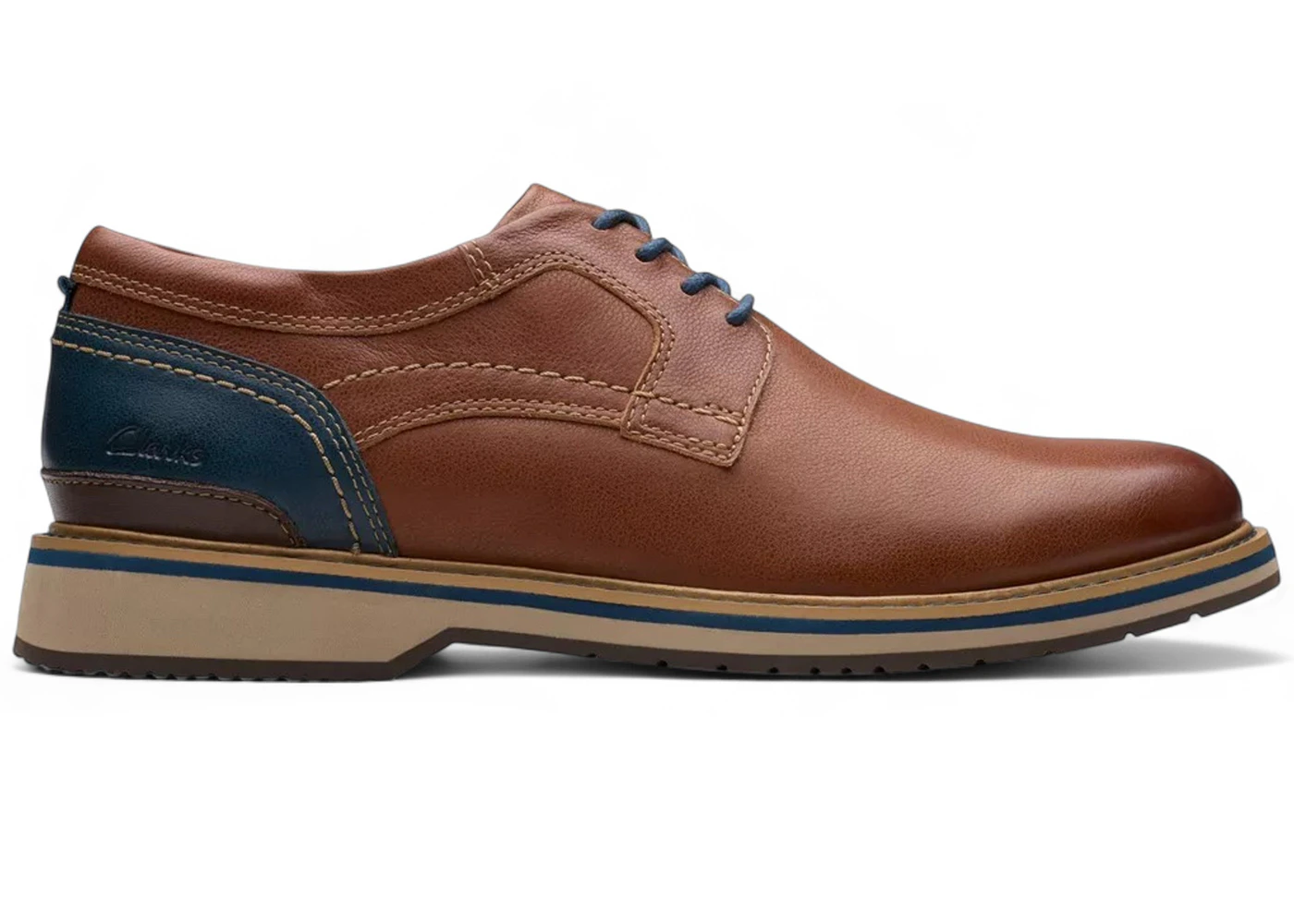 Clarks Monahan Plain Tan Leather