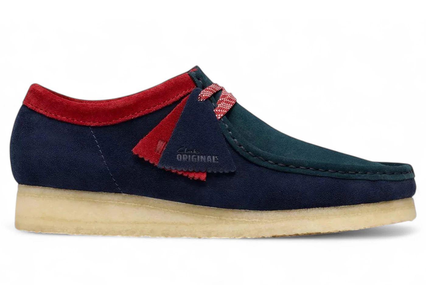 Clarks Originals Wallabee Dark Teal Navy Red