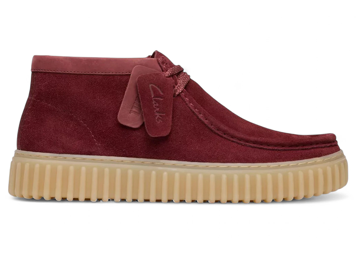 Clarks Torhill Hi Wine Suede