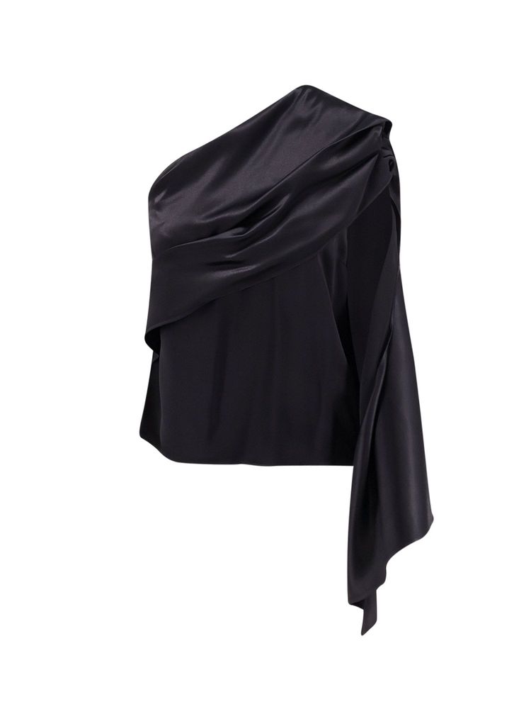 Alberta Ferretti One-Shoulder Draped T-Shirt
