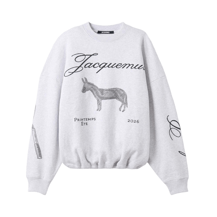 Jacquemus Le Sweatshirt Ane 'Donkey Jacquard Grey'