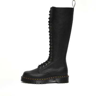 (WMNS) Dr. Martens 1B60 Bex Pisa Leather Knee High Boots 'Black Pisa'