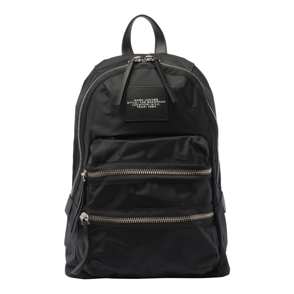 Marc Jacobs The Biker Logo-Patch Zipped Large Backpack