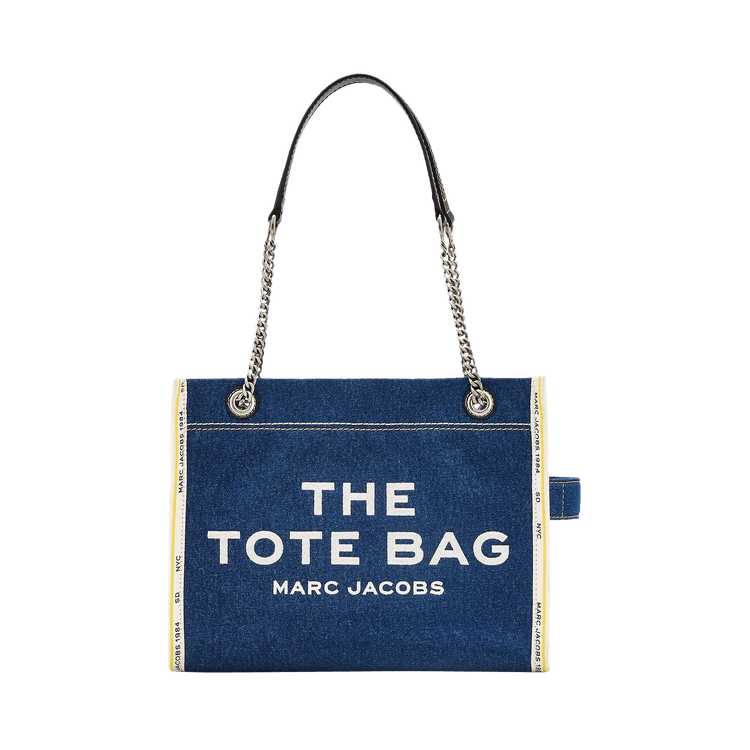 Marc Jacobs Denim Chain Medium Tote Bag 'Dark Wash'