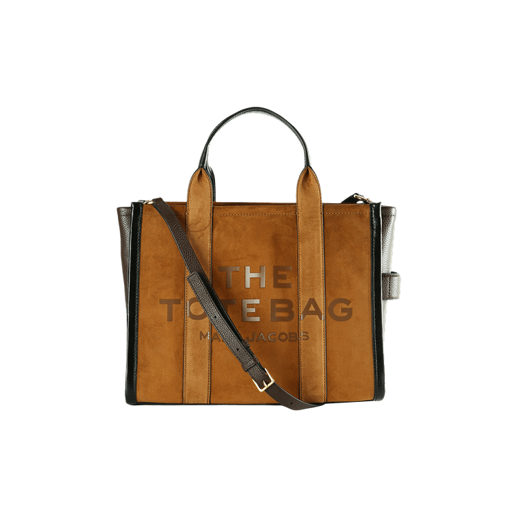 Marc Jacobs Medium Suede Leather Blocked Tote Bag 'Copper'