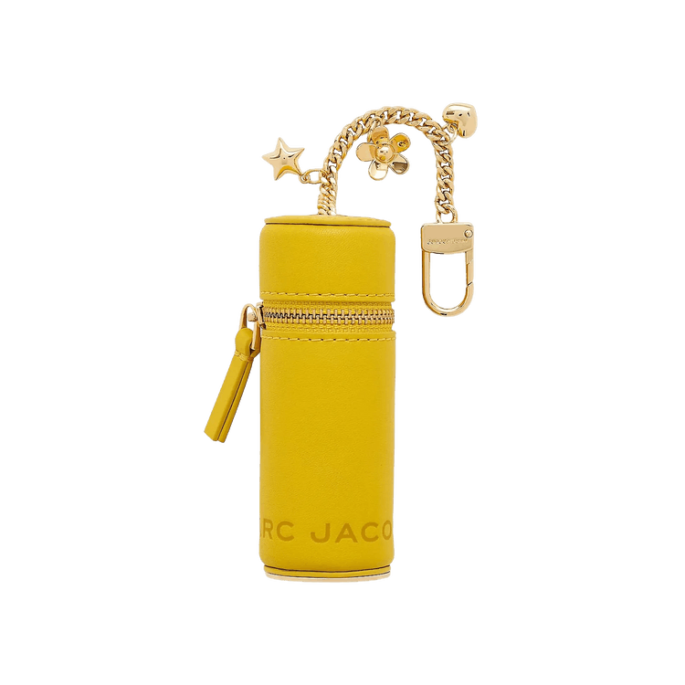 Marc Jacobs The Leather Lipstick Case Bag Charm 'Joy Yellow'